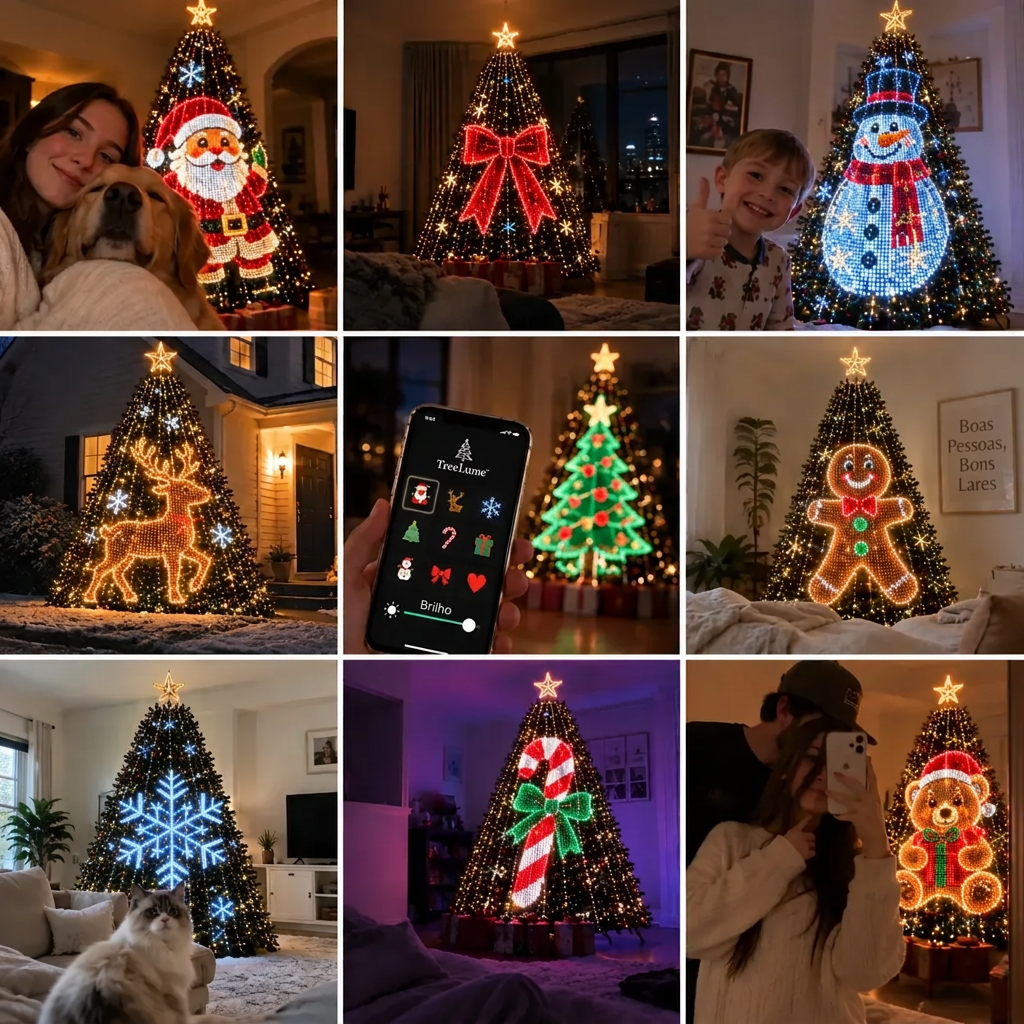 Árvore de Natal Inteligente com Movimento e Luzes LED Controlada por App — A árvore com a qual todos querem uma foto